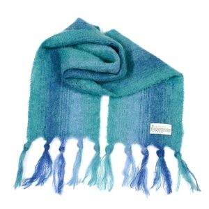ST. ALBANS Australia Mohair Scarf Knotted Fringe